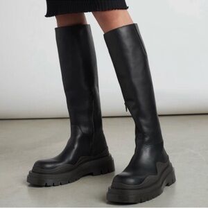 Bottega Veneta Black Over the Knee Boots